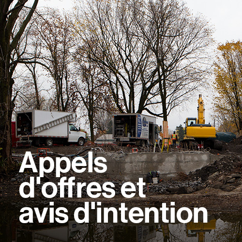 Appels d'offres et avis d'intention